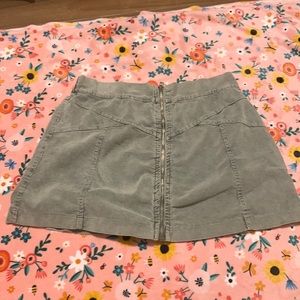 Green corduroy mini skirt brand is don’t ask why one size